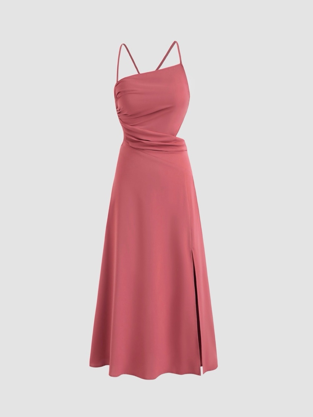 NWOT Cider ruched backless asymmetrical dress